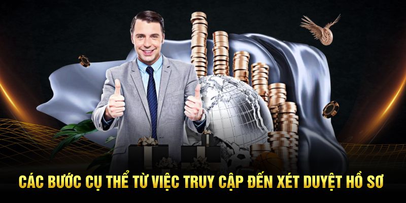 Các bước cụ thể từ việc truy cập đến xét duyệt hồ sơ